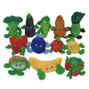 Fruit and Veggie Plush Beanbag Characters (set of 12)