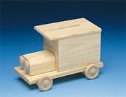 Unfinished Wood Bank Truck Kit, Unassembled