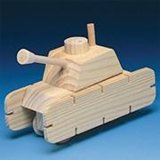 Unfinished Wood M-4 Tank Kit, Unassembled