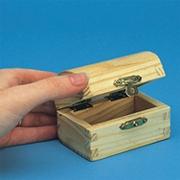 Unfinished Sturdy Little Wooden Chest -  3-1/4" x 2" x 2-1/4"