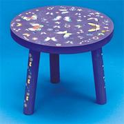 Three-Legged Stool, Unfinished, Unassembled