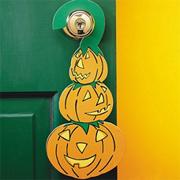 Halloween Pumpkin Doorknob Hangers Craft Kit (makes 24)