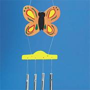 Unfinished Butterfly Wind Chimes, Unassembled (pack of 6)