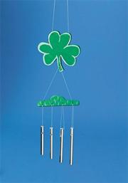 Unfinished Shamrock Wind Chimes, Unassembled (pack of 6)