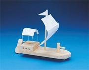 Unfinished Wooden Keel Boat, Unassembled