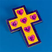 Unfinished Wood Outline Cross (pack of 12)