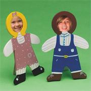 Unfinished Wooden Boy and Girl Shaped Photo Frames (pack of 24)