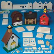 Unfinished D-I-Y Wood Birdhouses Craft Kit