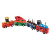 Unfinished Wood 4-Car Train Set