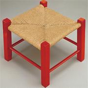 Unfinished Fiber Rush Stool, Unassembled